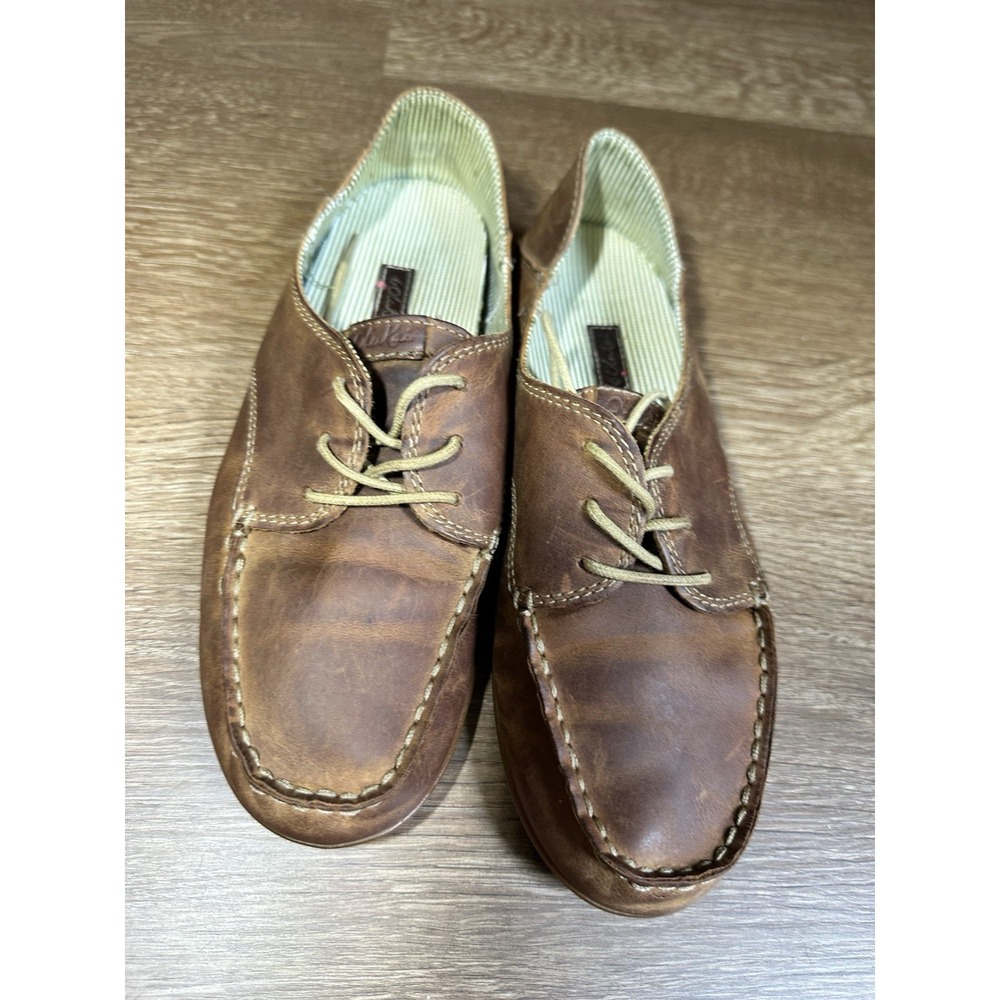 OluKai Leather Oxford Shoes Women's Size 6 Brown Casual Comfort Lace Up Flats